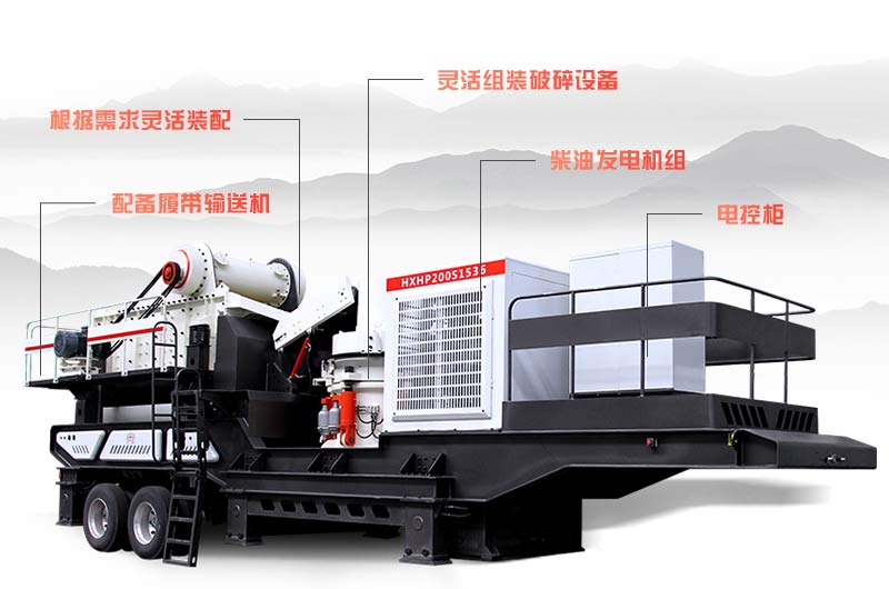車載流動破碎石仔機(jī)組機(jī)細(xì)節(jié)劃分